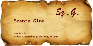 Szente Gina névjegykártya